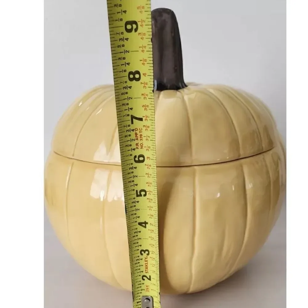 Crate & Barrel Yellow Pumpkin Tureen Signed by B Eigen!